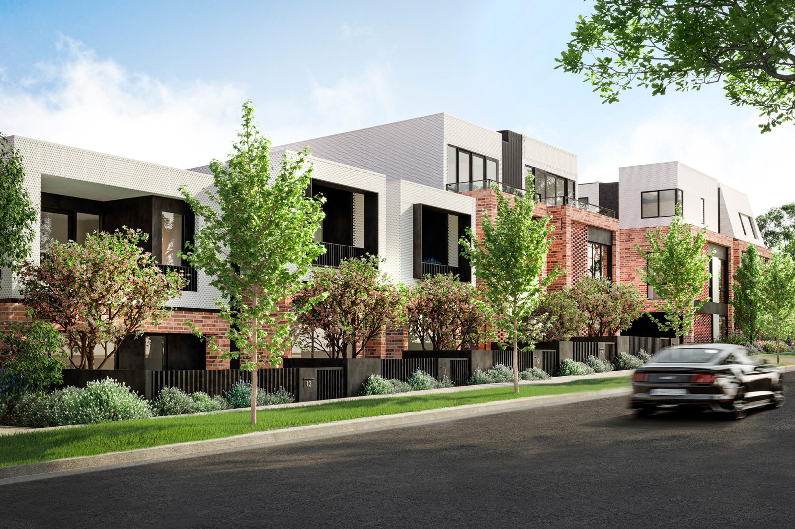 Queens Avenue, Doncaster: Streetscape render from the sales brochure